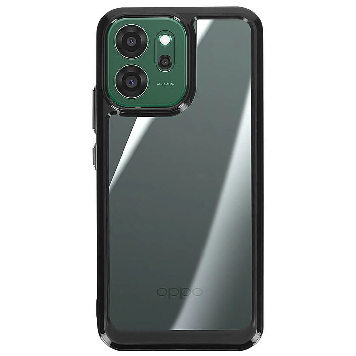 Avizar Coque pour Oppo Reno 14F / 14 FS Design Hybride Ultra-Résistant Noir transparent