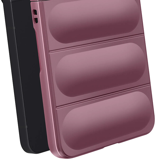 Acheter Avizar Coque pour Galaxy Z Flip 7 avec Texture Relief en Silicone Rose