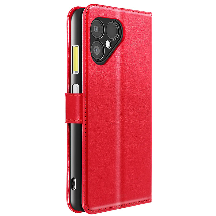 Mayaxess Étui Portefeuille pour Fairphone 6 avec Dragonne et Fonction Support Rouge