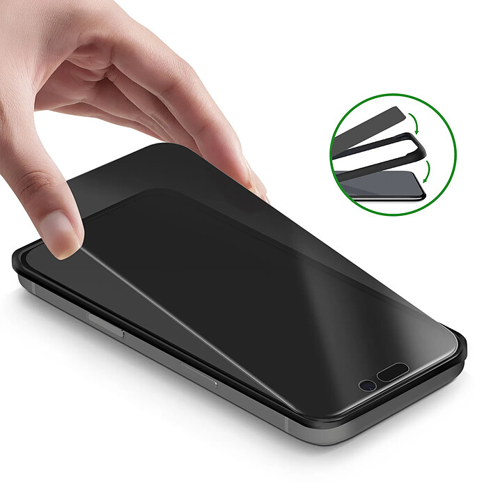 4smarts Protection d'Écran pour iPhone 17 Anti-espion en Verre Trempé Noir transparent pas cher