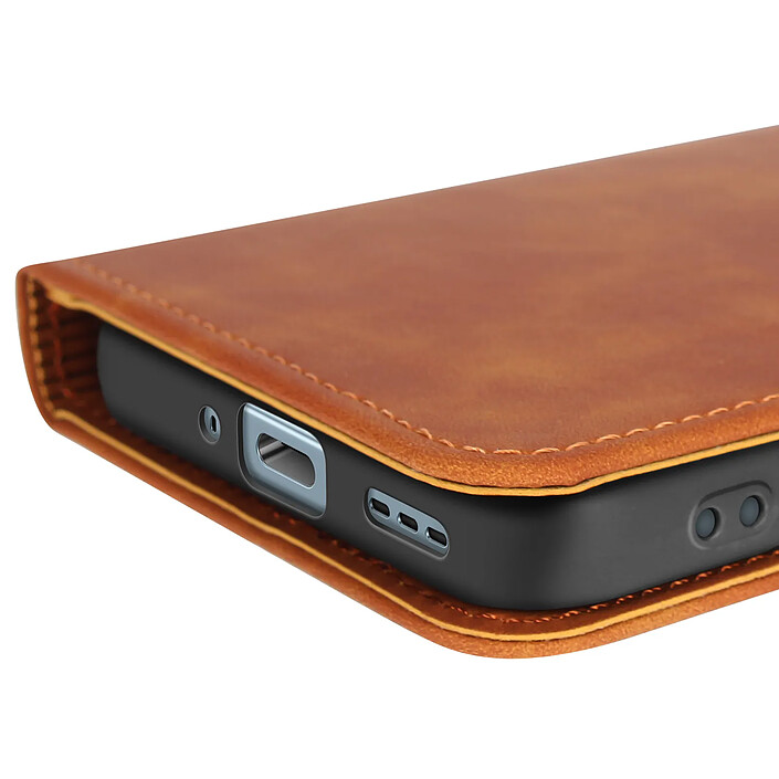 Acheter Avizar Étui Portefeuille pour Oppo Reno 14 avec Rabat Aimanté et Fonction Support Marron