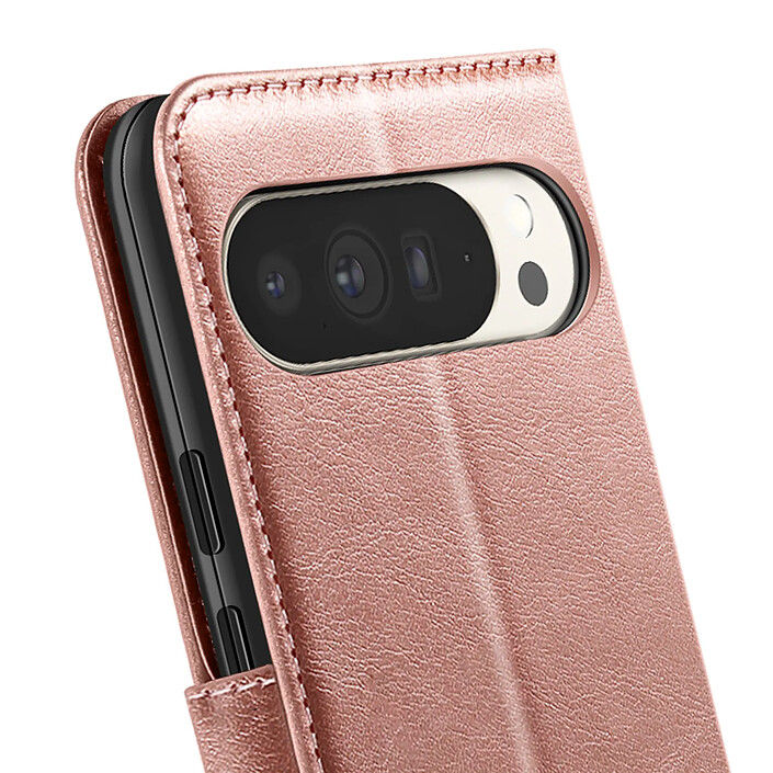 Acheter Mayaxess Étui Portefeuille pour Google Pixel 10 Pro XL avec Dragonne et Fonction Support Rose champagne