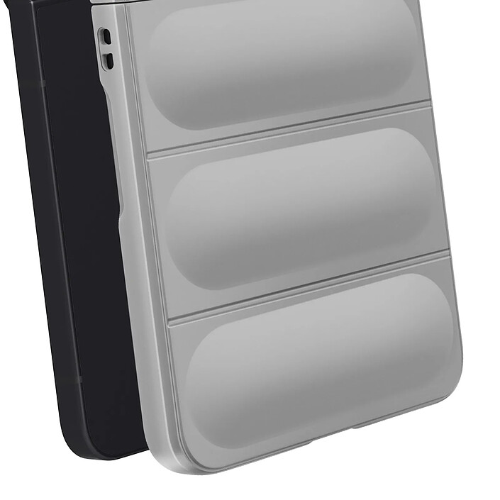Acheter Avizar Coque pour Galaxy Z Flip 7 avec Texture Relief en Silicone Gris