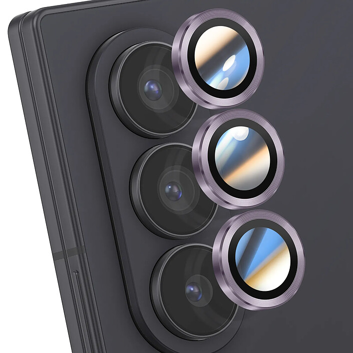 Enkay Protection d'Objectif Caméra pour Galaxy Z Fold 7 Triple lentille Violet