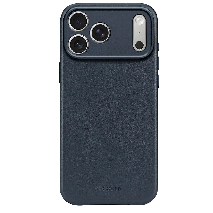Decoded Coque pour iPhone 17 Pro Max MagSafe en Cuir Antichocs Bleu