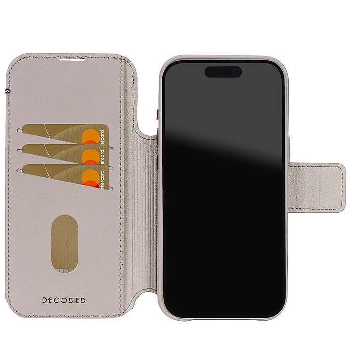 Acheter Decoded Étui Folio pour iPhone 17 Air MagSafe en Cuir avec Coque Détachable Beige