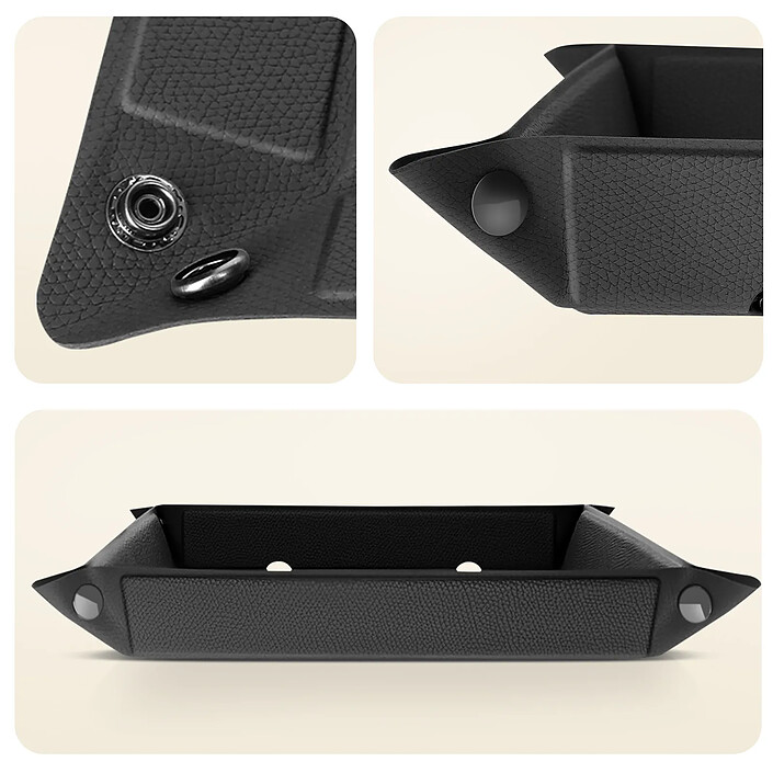 4smarts Vide-poches avec Station de Charge sans fil Qi 15W Charge Rapide Noir pas cher