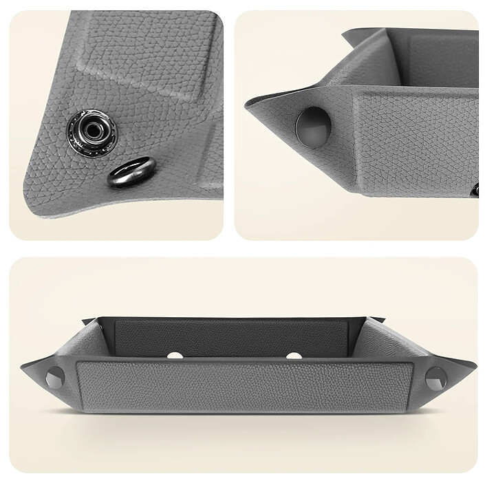 4smarts Vide-poches avec Station de Charge sans fil Qi 15W Charge Rapide Gris pas cher