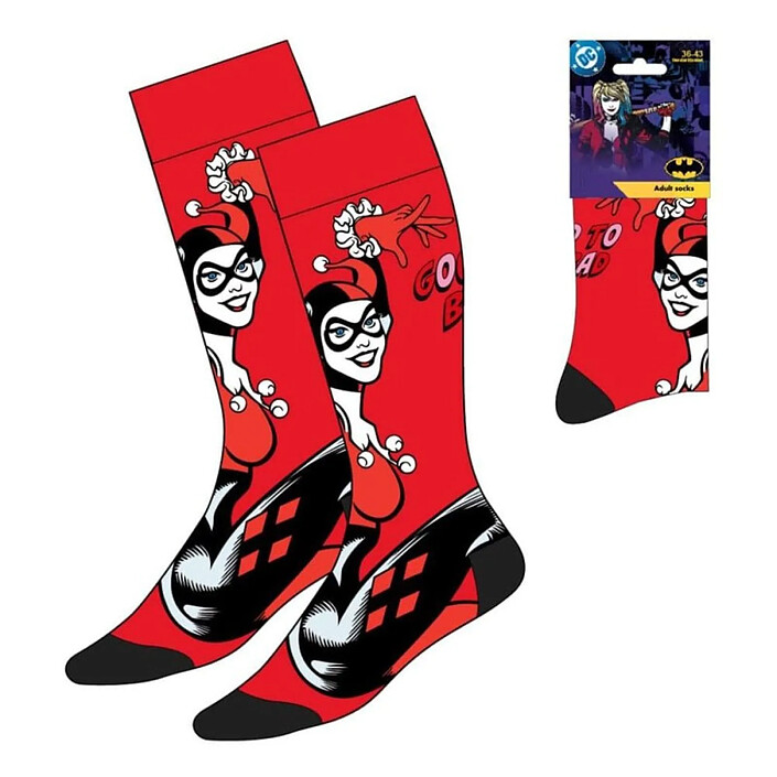 DC Comics - Paire de Chaussettes Harley Quinn Good to Bad 36-43