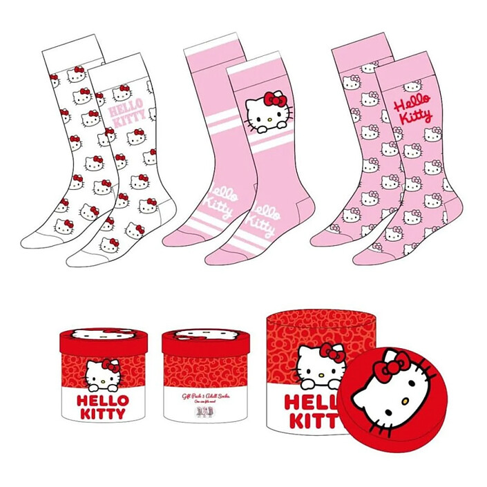 Hello Kitty - Pack 3 paires de chaussettes Hello Kitty 36-43
