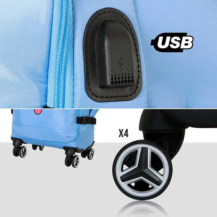 Acheter Lilo & Stitch - Valise Stitch Face Blue 55 cm