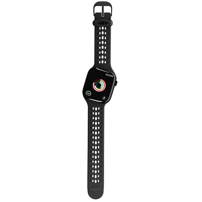 Decoded Bracelet Ares O pour Apple Watch 38 à 42mm en Silicone Noir pas cher
