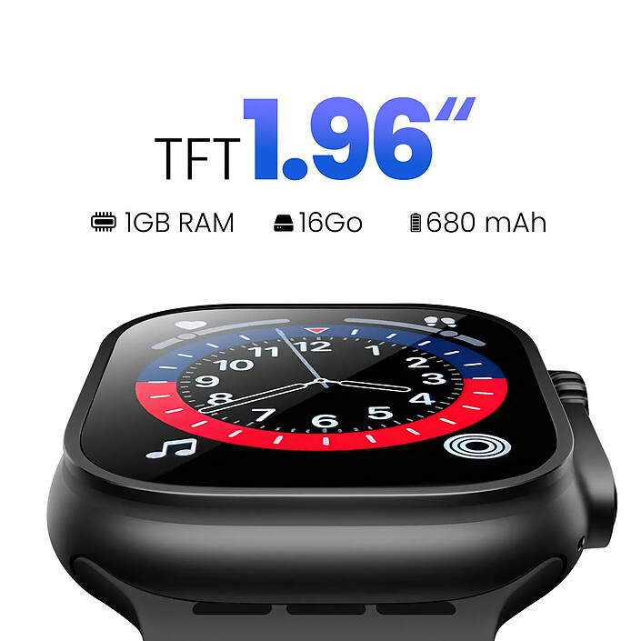 Acheter Hoko Montre Connectée 4G Autonome avec Suivi Santé Modèle DYD01 Noir