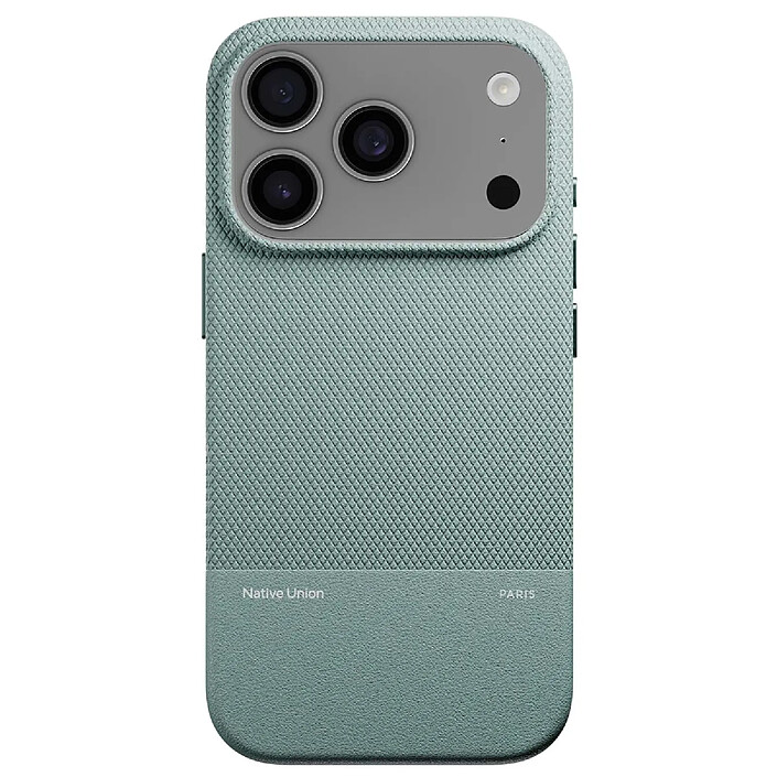 Native Union Coque pour iPhone 17 Pro MagSafe Antichocs Texturée Série ReClassic Vert