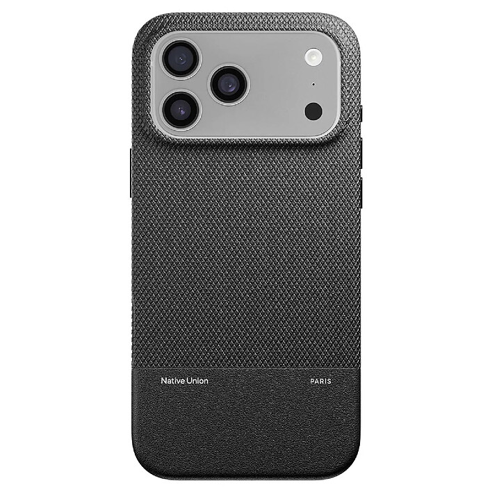 Native Union Coque pour iPhone 17 Pro Max MagSafe Antichocs Texturée Série ReClassic Noir