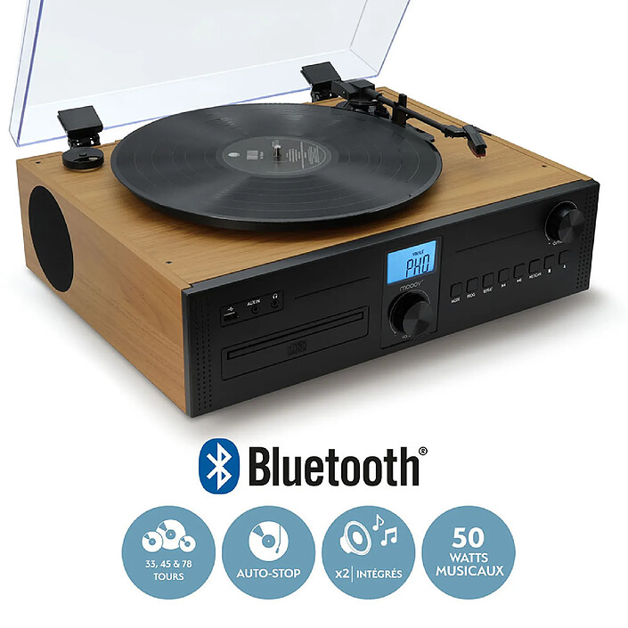 Avis Metronic 477365 - Micro-chaîne stéréo Bluetooth et platine effet bois