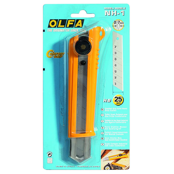 Acheter OLFA Cutter NH-1 Surpuissant Lame 25mm avec Roue de blocage