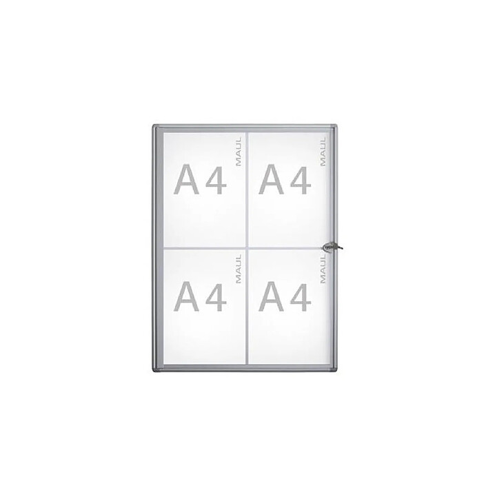 MAUL Vitrine MAULextraslim 4 x A4 Aluminium