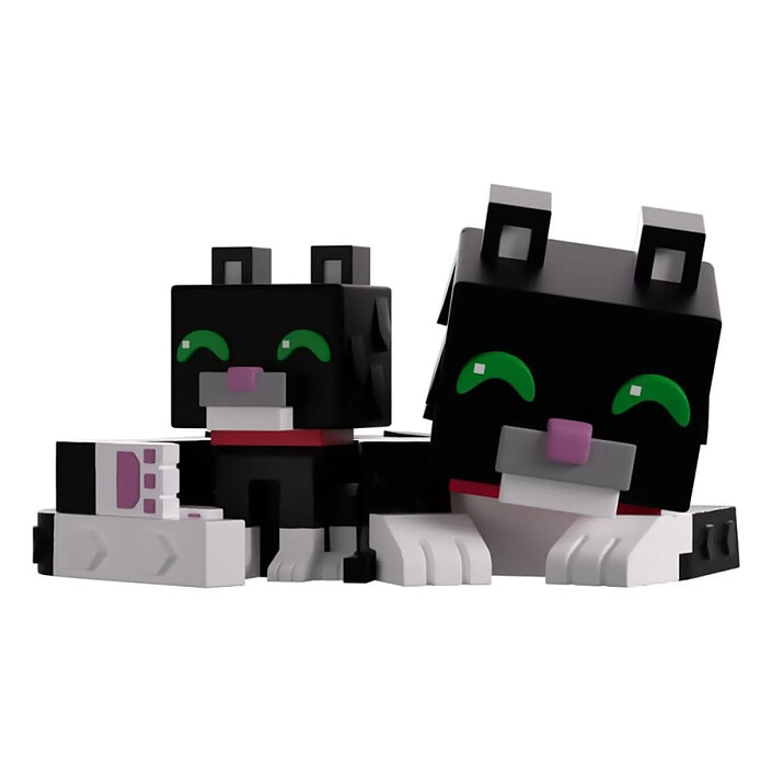 Minecraft - Figurine Tuxedo Cat 6 cm pas cher