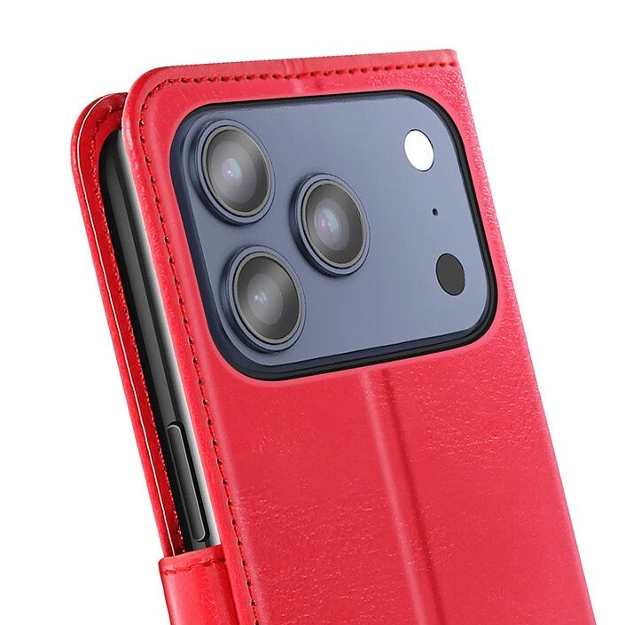 Acheter Mayaxess Étui Portefeuille pour iPhone 17 Pro avec Dragonne et Fonction Stand Rouge