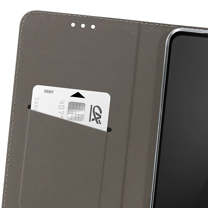 Avis Avizar Étui à Clapet pour Galaxy A07 Effet Strié avec Porte-carte et Fonction Stand Dorée