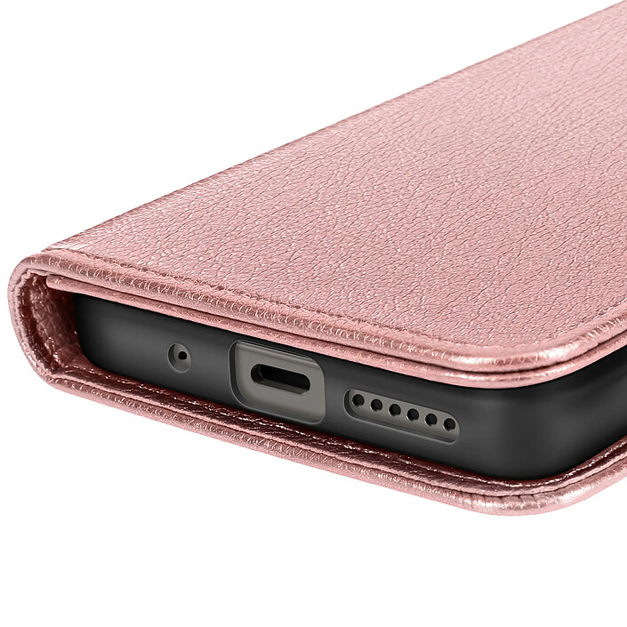 Acheter Avizar Étui Portefeuille pour Xiaomi Redmi 15 5G Chesterfield Grainé Fonction Stand Rose