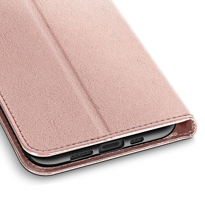 Mayaxess Étui Portefeuille pour iPhone 17 avec Dragonne et Fonction Stand Rose pas cher