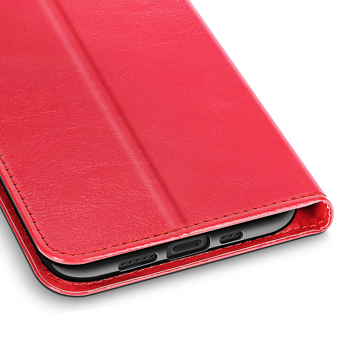 Mayaxess Étui Portefeuille pour iPhone 17 avec Dragonne et Fonction Stand Rouge pas cher