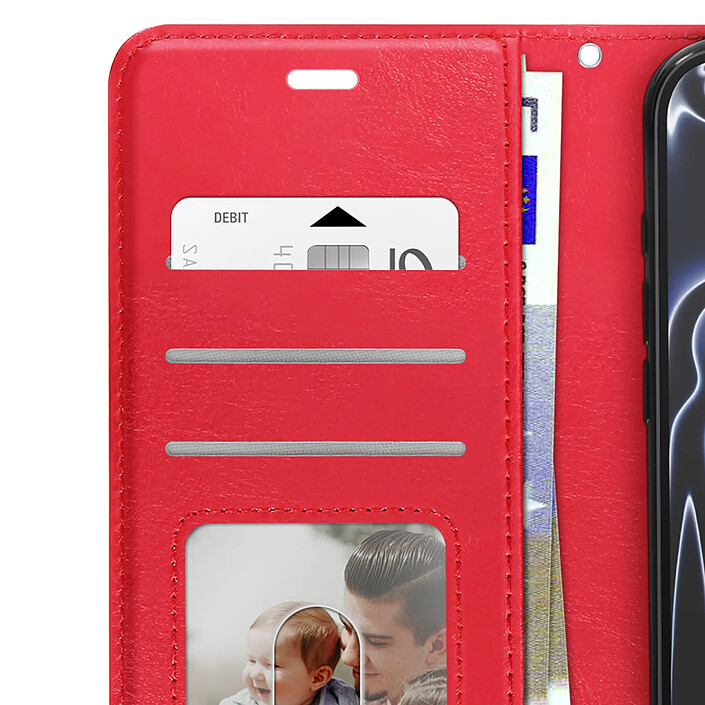 Avis Mayaxess Étui Portefeuille pour iPhone 17 Pro avec Dragonne et Fonction Stand Rouge