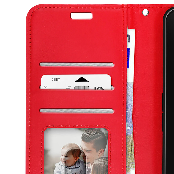 Avis Mayaxess Étui Portefeuille pour Galaxy A17 avec Dragonne et Fonction Stand Rouge