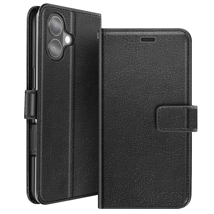 Mayaxess Étui Portefeuille pour iPhone 17 avec Dragonne et Fonction Stand Noir