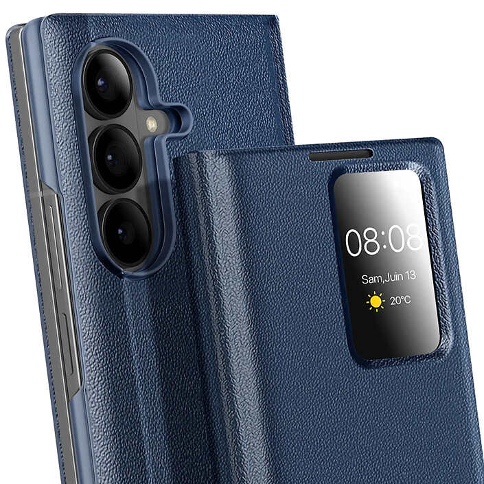 Avis Avizar Étui Fenêtre pour Galaxy Z Fold7 avec Porte-cartes et Fonction Stand Bleu nuit