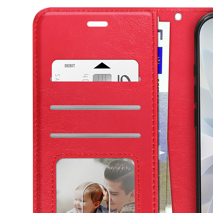 Avis Mayaxess Étui Portefeuille pour iPhone 17 avec Dragonne et Fonction Stand Rouge