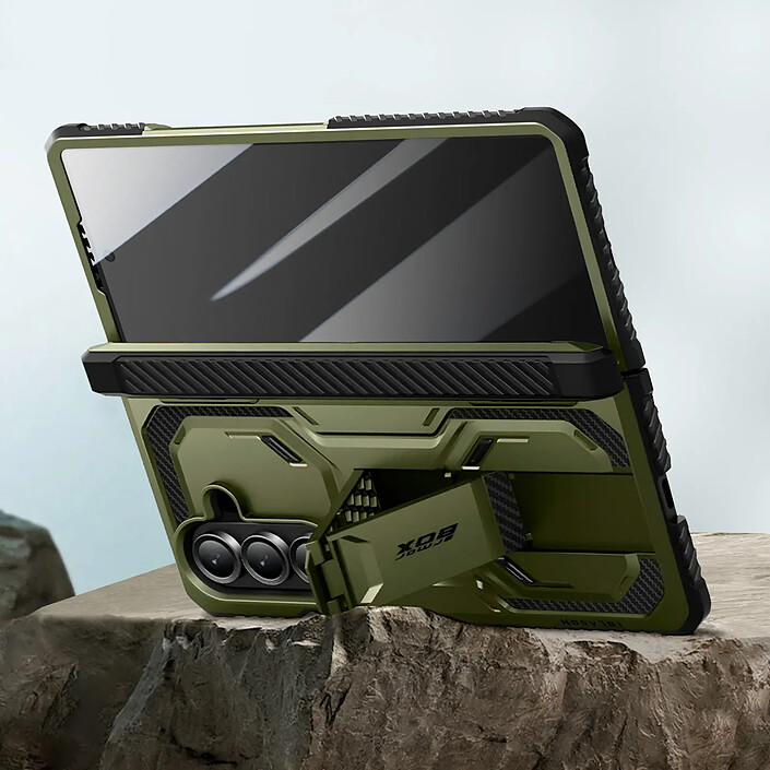Acheter I-Blason Coque pour Galaxy Z Fold 7 Collection Armorbox avec Verre trempé et Béquille Vert foncé