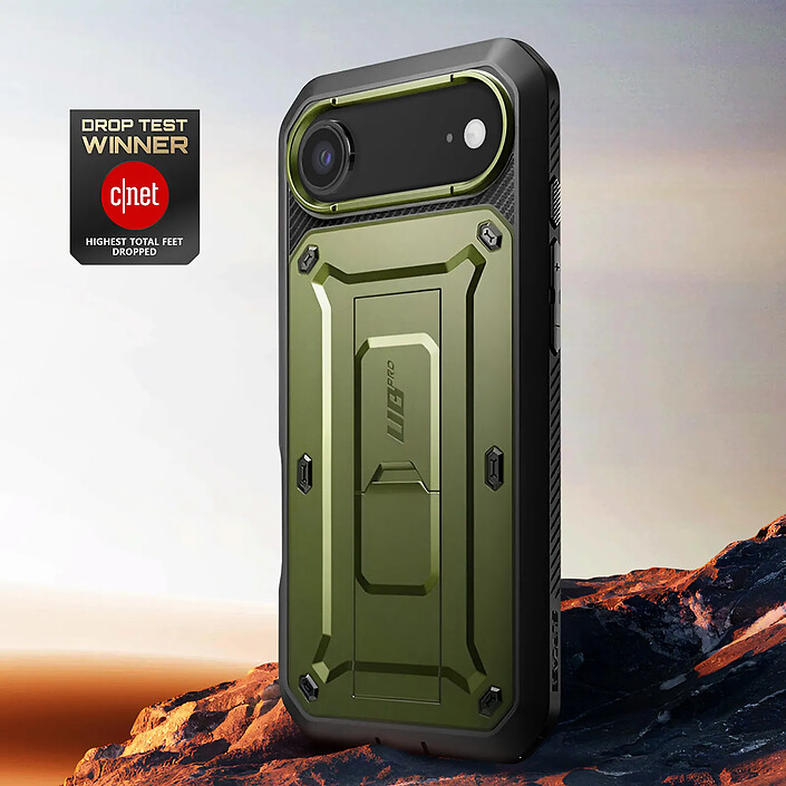 Acheter Supcase Coque Intégrale pour iPhone Air Série Unicorn Beetle Pro avec Béquille Kaki