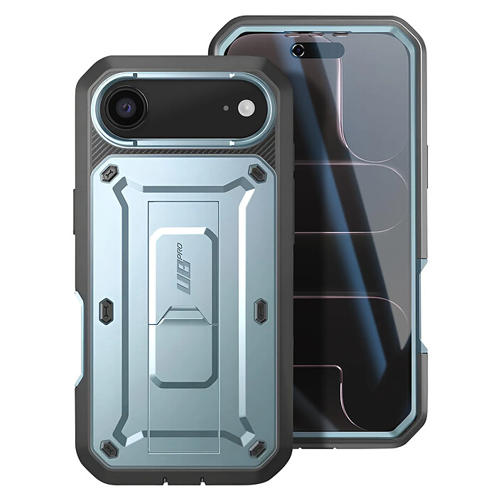 Supcase Coque Intégrale pour iPhone Air Série Unicorn Beetle Pro avec Béquille Bleu clair