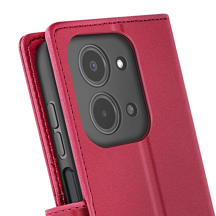Acheter Mayaxess Étui Portefeuille 2 en 1 pour Redmi 15C avec Coque Détachable Rouge