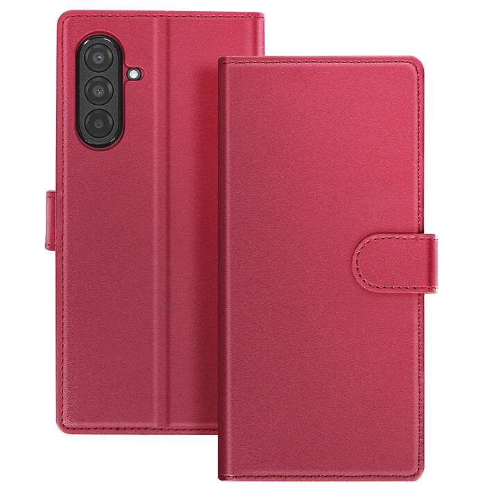Mayaxess Étui Portefeuille 2 en 1 pour Galaxy A17 avec Coque Détachable Rouge