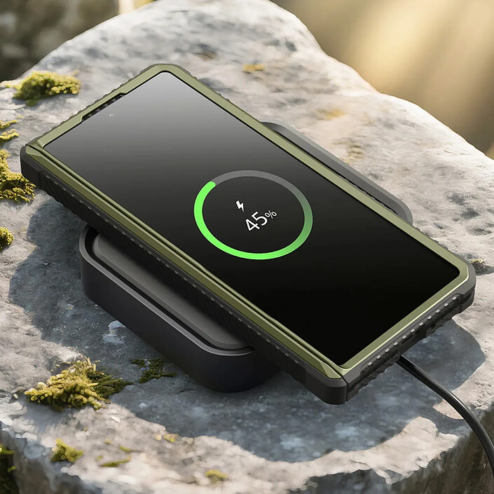 I-Blason Coque pour Galaxy Z Fold 7 Collection Armorbox avec Verre trempé et Béquille Vert foncé pas cher