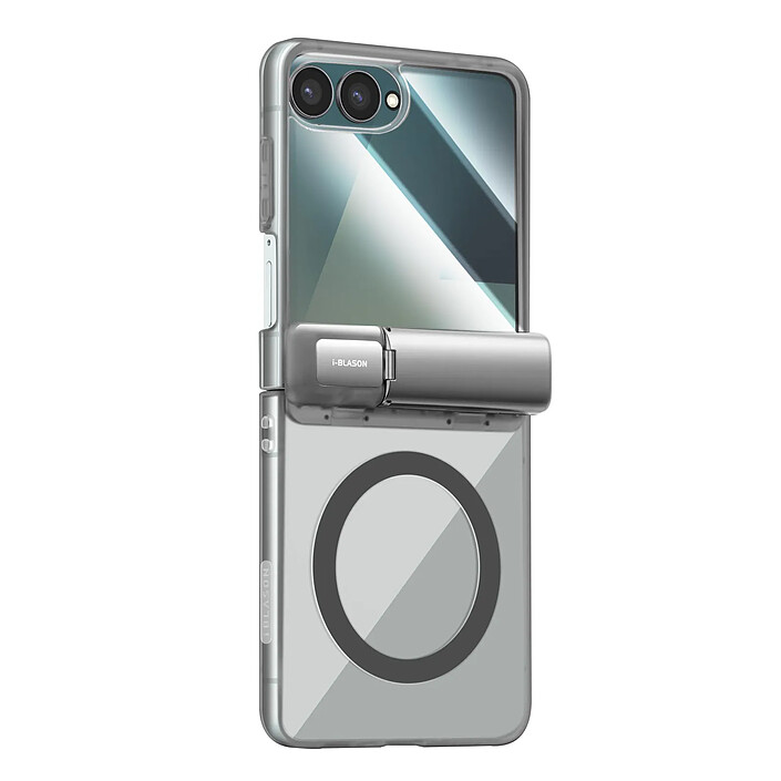I-Blason Coque pour Galaxy Z Flip 7 Série Cosmo Compatible MagSafe avec Béquille Noir