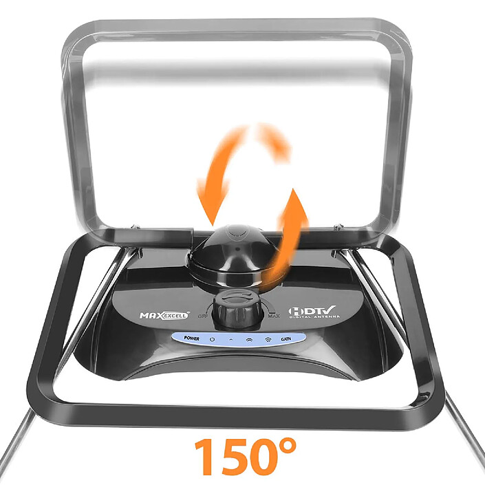 Avis Max excell Antenne TV Rectangulaire Numérique HDTV 38 dBi Réception TNT / DVB-T Puissante Noir