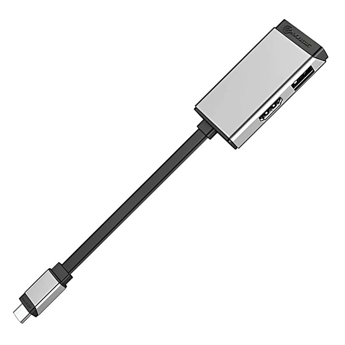 Acheter A-Logic HUB 2 en 1 USB-C vers HDMI 4K 60Hz et USB-A 3.2 Série MagForce Noir / Argent