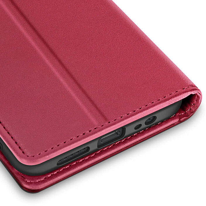 Mayaxess Étui Portefeuille 2 en 1 pour Redmi 15C avec Coque Détachable Rouge pas cher