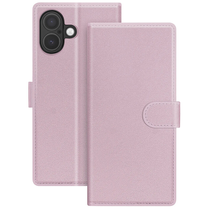 Mayaxess Étui Portefeuille 2 en 1 pour iPhone 17 avec Coque Détachable Rose champagne