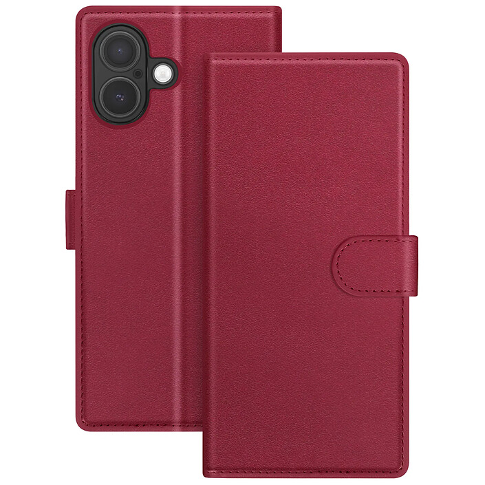 Mayaxess Étui Portefeuille 2 en 1 pour iPhone 17 avec Coque Détachable Rouge