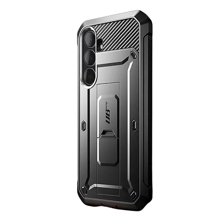 Supcase Coque et Protection d'Écran pour Galaxy S25 FE avec Clip Ceinture et Support Noir