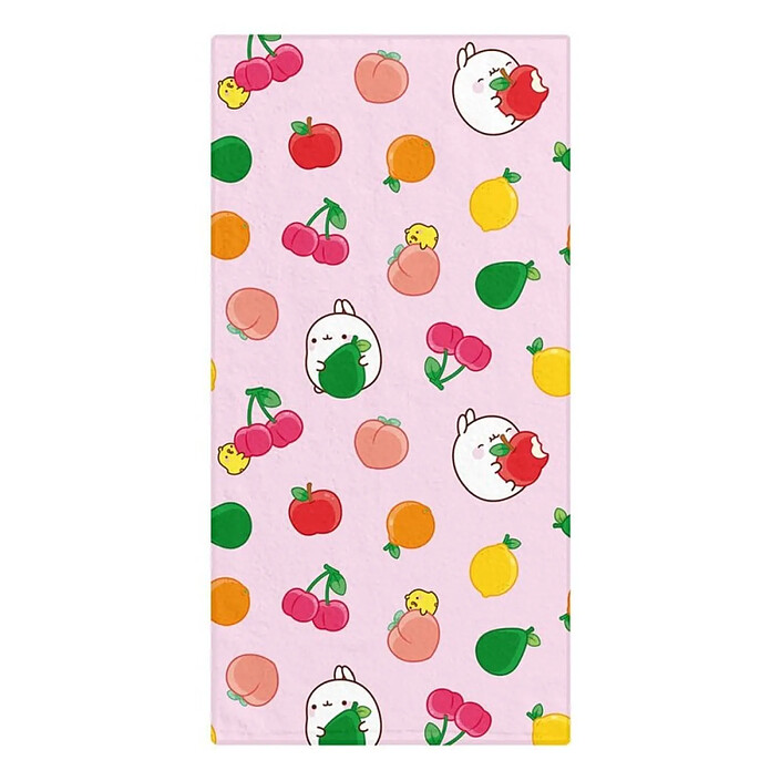 Molang - Serviette de bain Fruits 35 x 75 cm