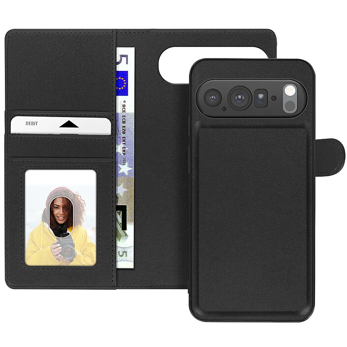Mayaxess Étui Portefeuille pour Google Pixel 10 Pro avec Coque Détachable Magnétique Noir