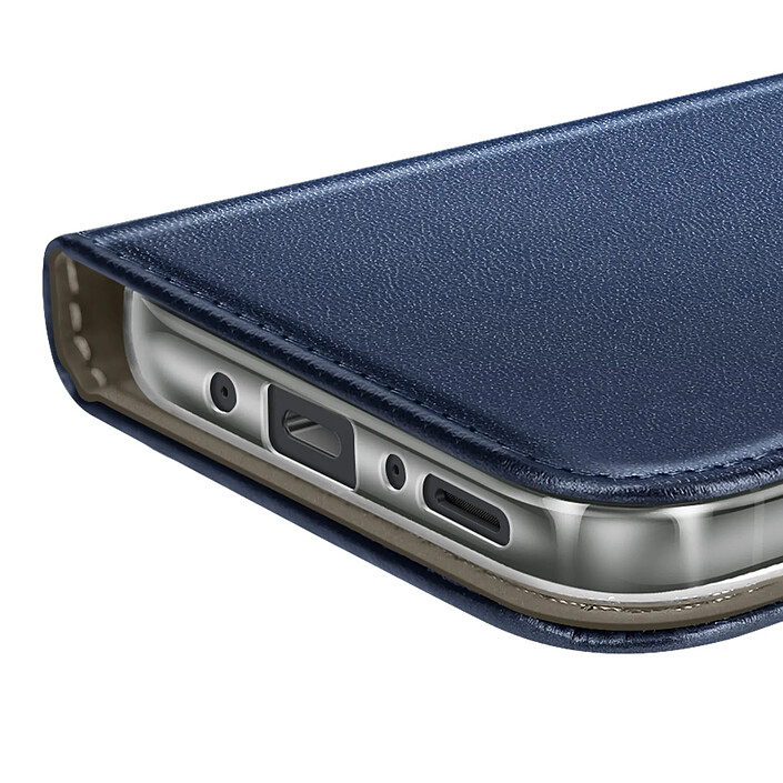 Avizar Étui à Clapet pour Galaxy A17 Magnétique avec Porte-carte et Fonction Stand Bleu nuit pas cher