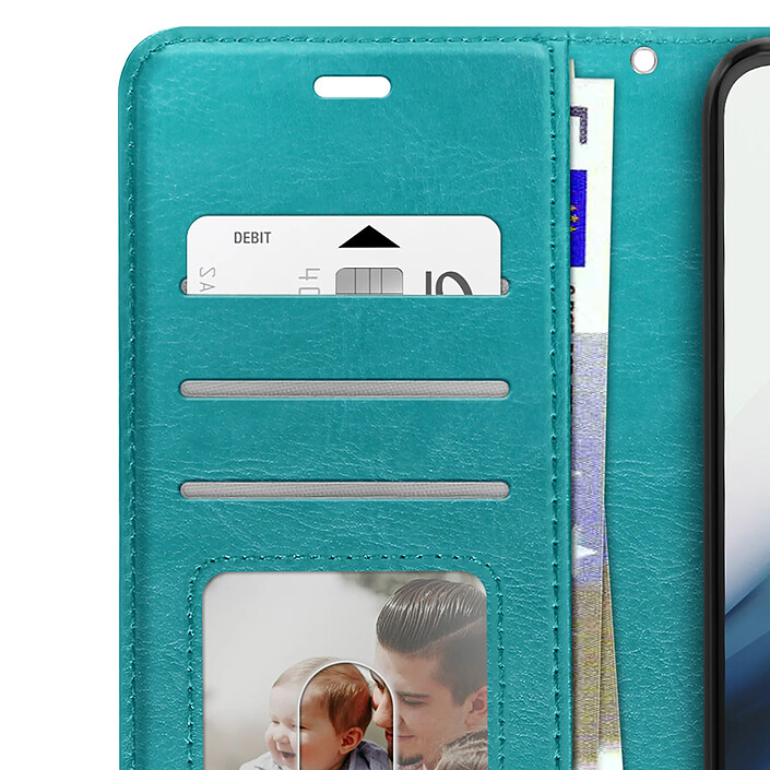 Avis Mayaxess Étui Portefeuille pour Xiaomi Redmi 15 5G avec Dragonne et Fonction Stand Bleu canard
